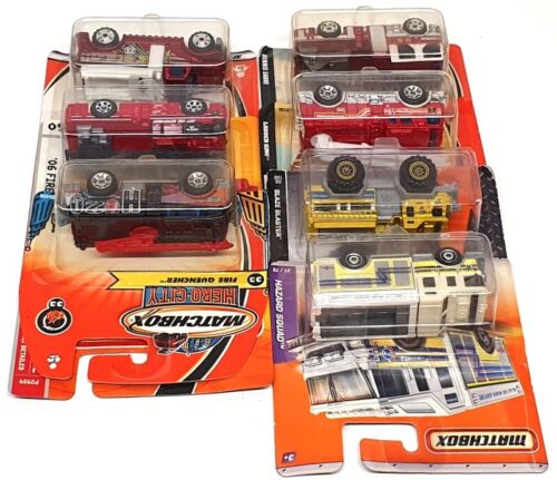Matchbox Diecast SET08B - Assortment Of 7 Fire Engine Model Vehicles - Picture 4 of 5