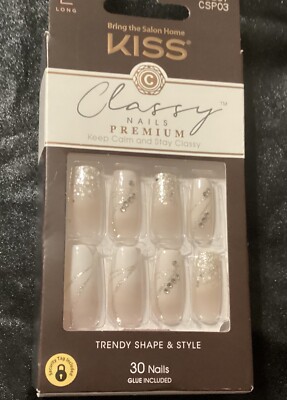 Kiss Press On Nails, Trendy Classy Premium~Includes Free Gifts 