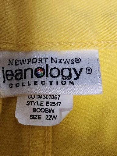 Pantalones de mezclilla amarillos vintage Newport News Jeanology para mujer talla 22  Foto 4 de 4