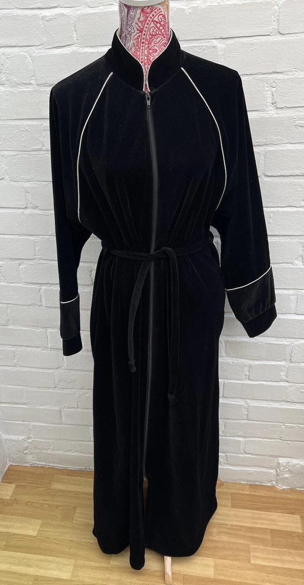 Vintage Sandra Partridge Velvet Dressing Gown House Dress Medium
