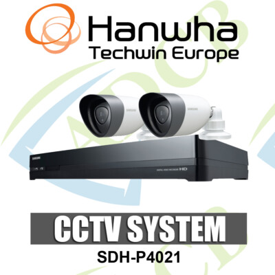 Samsung Techwin SDH-P4021/UK 1080p HDTV Hybrid Security Kit Bullet Kameras