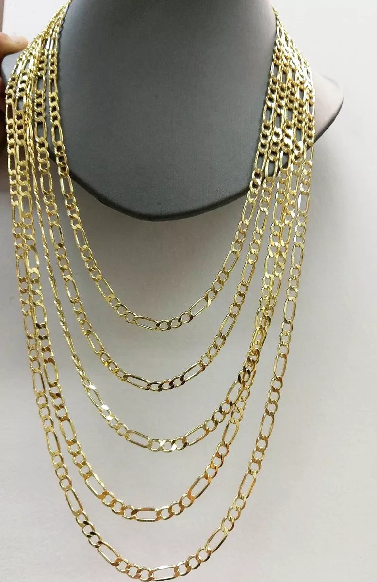 24 inch 10k gold figaro chain deals