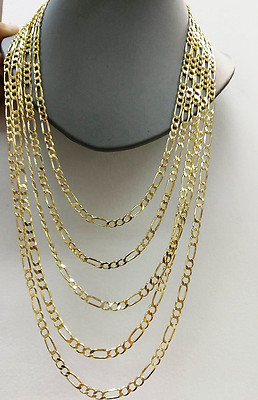 Real 10k Yellow Gold Figaro Chain 
