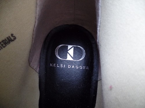 KELSI DAGGER FONTANNE BEAUTIFUL BLACK LEATHER ANKLE BOOTS WEDGES SZ 8.5 EUC - Picture 7 of 9