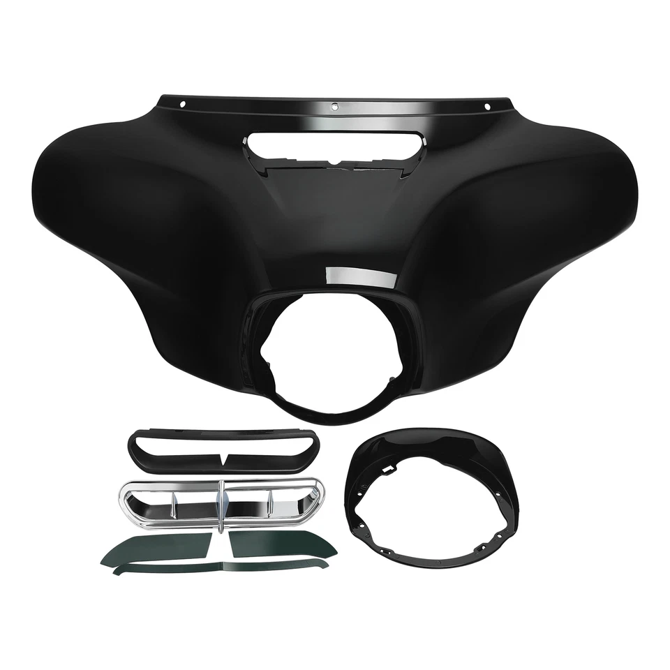 Carenagem externa frontal preta vívida Batwing compatível com Harley Electra Glide 2014-2023 - Imagem 4 de 4