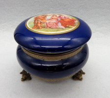 SCATOLA SCATOLINA IN METALLO E CERAMICA - VINTAGE -