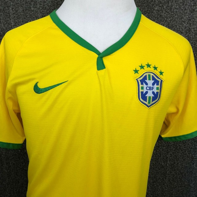 Brasil CBF Nike Authentic Dri-Fit Large Jersey Yellow Soccer Football Brazil | eBay