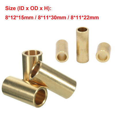 Brass Copper Sleeve Bearing Bushing Fit For 3D Printer 8mm Ultimaker Slider SLC