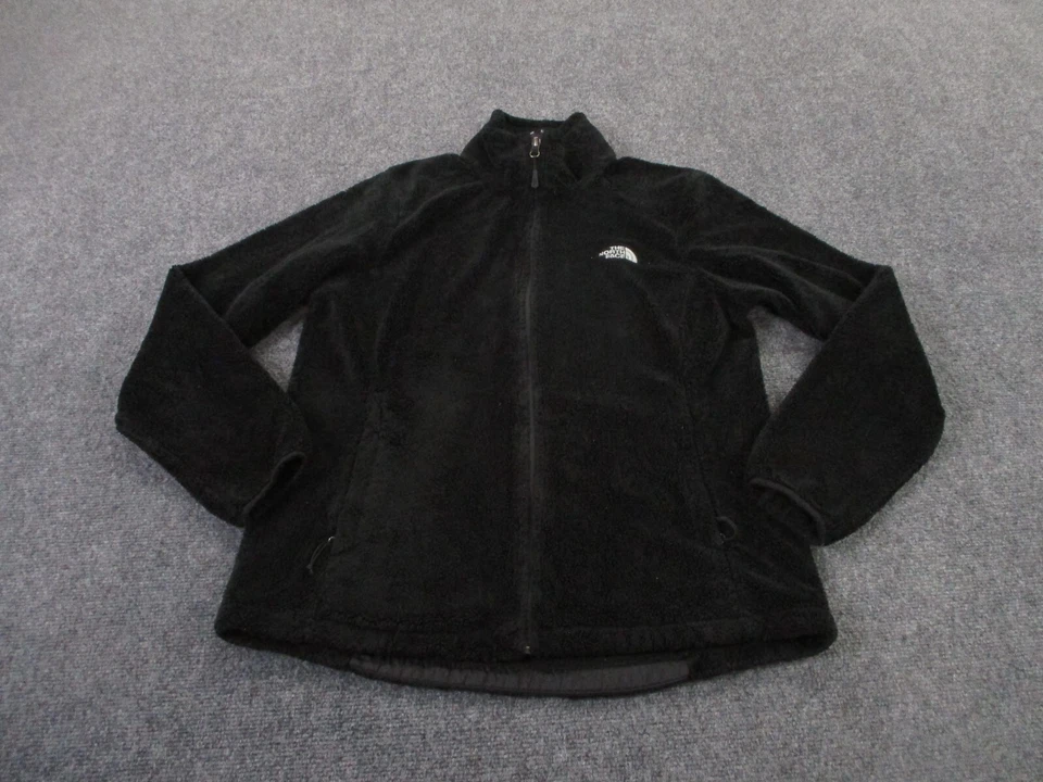 Chaqueta para mujer The North Face L negra difusa polar suéter logotipo abrigo Osito adulto