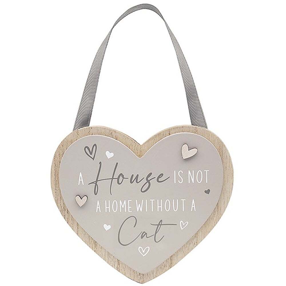 Lesser & Pavey Heart Shaped Cat Plaque LP73488