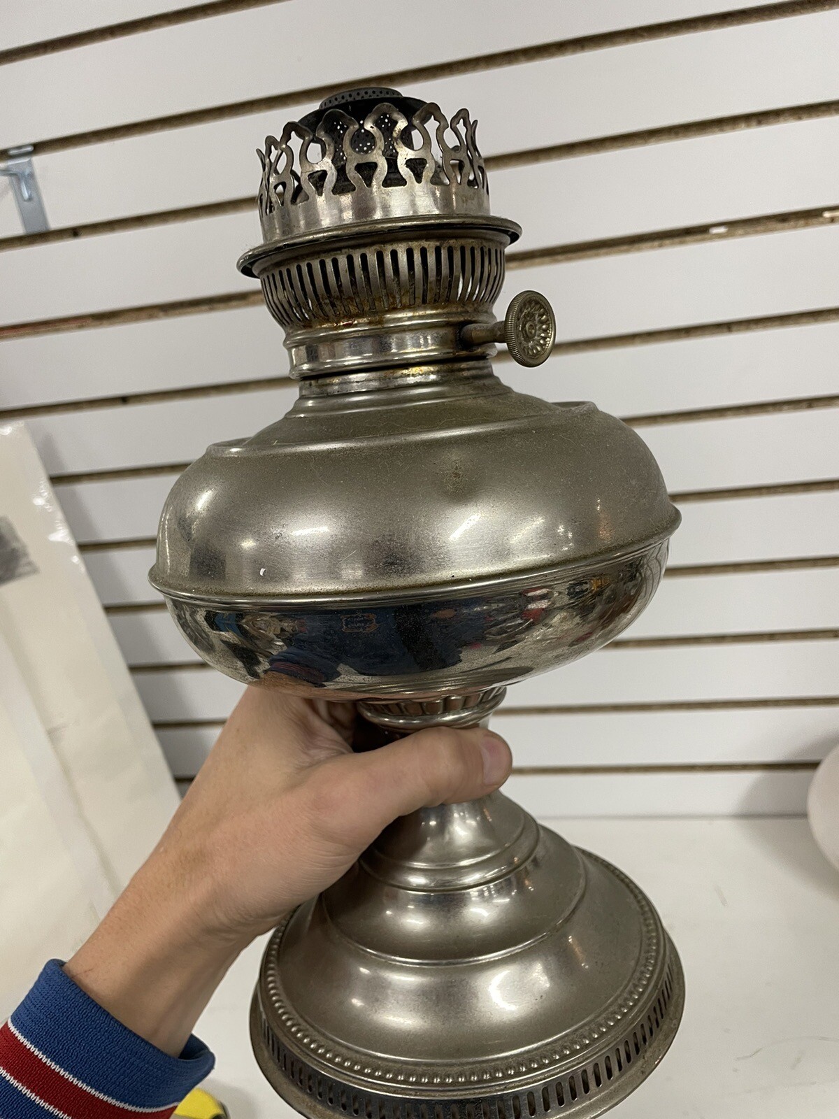 Vintage Rayo Oil Lamp Chrome Silver NLHB eBay