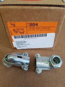 conduit connector flexible degree metal bridgeport qty