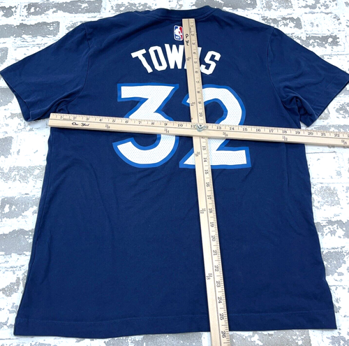 Minnesota Timberwolves Shirt Men Medium Blue Nike Tee Karl Anthony Towns Adult - Picture 8 of 11