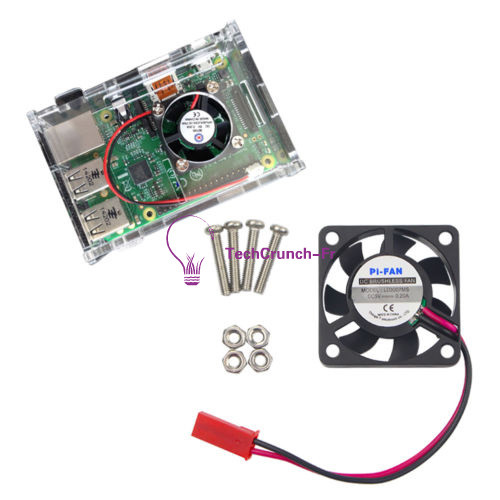 DC 5V 0.2A Cooling Cooler Fan for Raspberry Pi Model B+ / Raspberry Pi 2/3 CPU - Photo 1/4