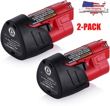 2PACK M12 48-11-2401 Replace Milwaukee 12Volt Lithium M12B 3.5AH Compact Battery