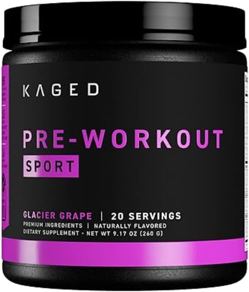 Pre- Sport Pre Workout Powder Glacier Grape Energy Supplement for Endurance Card