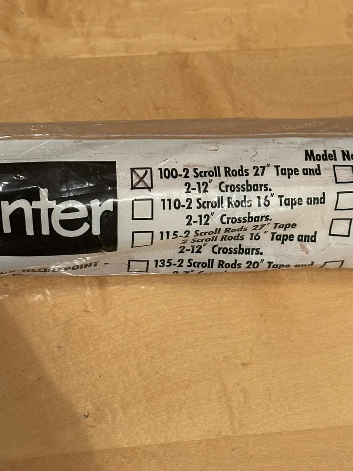 Wooden Rotating Scroll Frame Needlepoint Cross Stitch Embroidery 27”x12” - Image 4 of 4