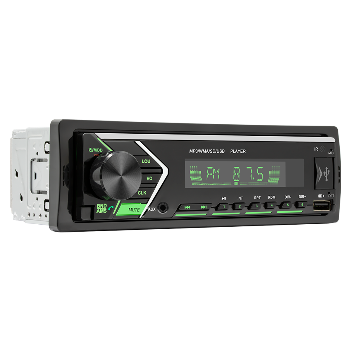 1DIN Car Stereo with Bluetooth, FM, AUX, USB, RCA & MP3 Playback