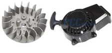 Volante de arranque de retroceso de arranque de tracción de aluminio para 47 49cc mini bicicleta de bolsillo PU10+