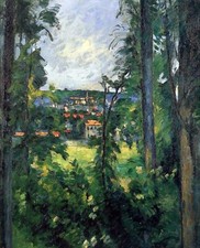 Paul Cezanne Auvers View from Nearby Giclee Canvas Print 8x10 Wall Art Decor