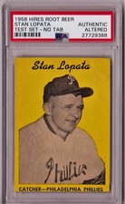 1958 Hires Root Beer Test Set Stan Lopata No Tab PSA Authentic P1453