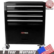 4 Drawers Rolling Tool Box Cart Tool Storage Cabinet Steel Tool Chest w/ Wheels