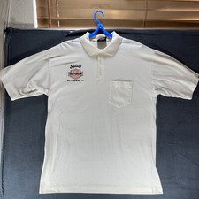 VINTAGE Harley-Davidson White Polo Shirt Men's M Medium Spirit Pittsburgh PA