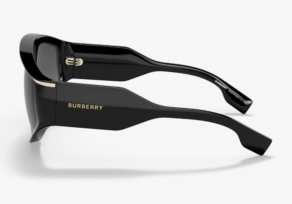 Burberry BE4353 300187 56 Brooke Black Shield Sunglasses | eBay display picture 1