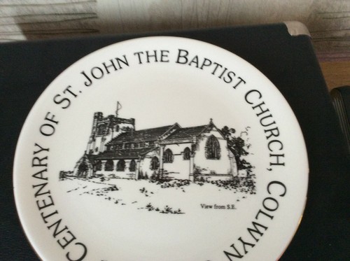 ST.JOHN THE BAPTIST CHURCH, COLWYN 8.5" CENTENARY PLATE 1903- 2003- FREEPOST UK - Picture 3 of 9