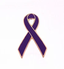 Purple Ribbon Awareness Lapel Pin