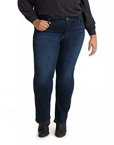 Levi s Women s Plus Size Classic Bootcut Jeans Cobalt Distress