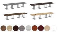 14 ft MODERN Conference Room Table with Metal Legs GRAY WALNUT ESPRESSO More