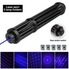 1mw Adjustable Focus 450nm-3000 Blue Laser Pointer Visible Beam Light Flashlight