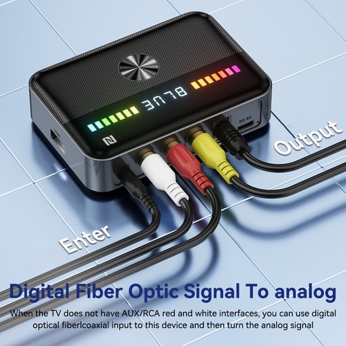 Drahtloser Bluetooth 5.3 Audiosender NFC Empfänger Stereo HiFi Adapter AUX - Afbeelding 9 van 13