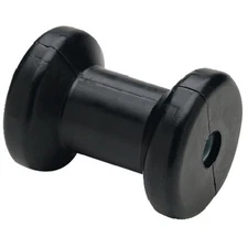 4 Inch Width Boat Trailer Black Molded Rubber Spool Roller - 5/8 Inch Hole