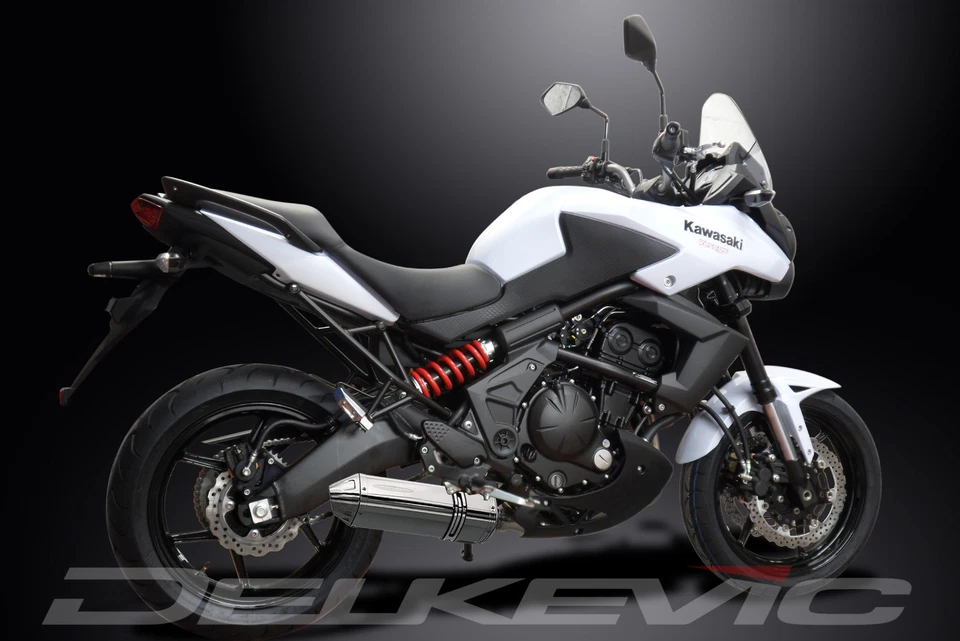 Kawasaki KLE650 Versys 2007-2014 надевающийся 13-дюймовый треховальный глушитель из нержавеющей стали  - Изображение 4 из 4