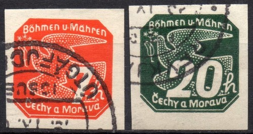 GERMANY Bohemia and Moravia 1939 - Newspapers - Used 7 and 20 h. #S#DRM