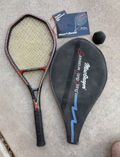 Vintage MacGregor Bergelin Long String Racquet w/ Cover, Manual, Tensioner