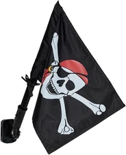 Pirate Flag Swing Set Accessory, Double Sided with Pole Jolly Roger 