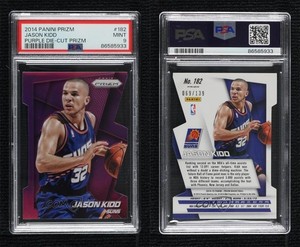 2014-15 Panini Prizm Purple Die-Cut Prizm /139 Jason Kidd #182 PSA 9 MINT HOF
