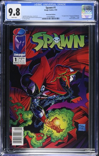 Spawn #1 Newsstand CGC 9.8 1st App. Al Simmons Todd McFarlane Image Comics 1992