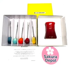 Le Creuset Food Pick Set Rainbow Colors From Japan New in Box