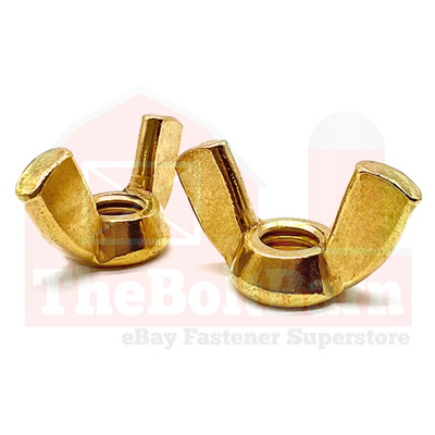 3/8''-16 Brass Wing Nuts Coarse Thread (Pick Quantity)