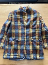 Vintage Faconnable Lined Wool Plaid Jacket Size L Albert Goldberg Lined