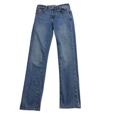 Abercrombie Kids Size 13/14 Long Straight Leg Denim Jeans Medium Wash Blue