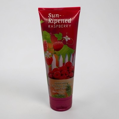 NEW Bath & Body Works Sun Ripened Raspberry Ultra Shea Body Cream 8 fl oz