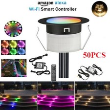 45mm WiFi Control BLACK RGBW+IC LED DECKING/GROUND/PLINTH GARDEN LIGHT KIT IP67 