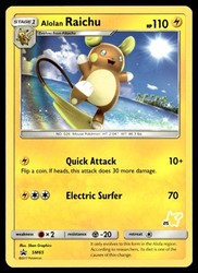Alolan Raichu SM65 Black Star Promo (Pikachu Stamped) Battle Academy