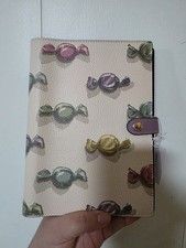 BNWT Coach Notebook/ Planner Candy Print Collection Silver/Purple/Multi CDB81