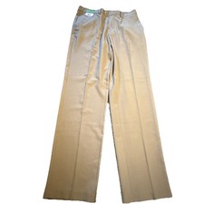HAGGAR Super Flex Waistband Repreve Beige Pants Flat Front Size 32 X 32 NWT